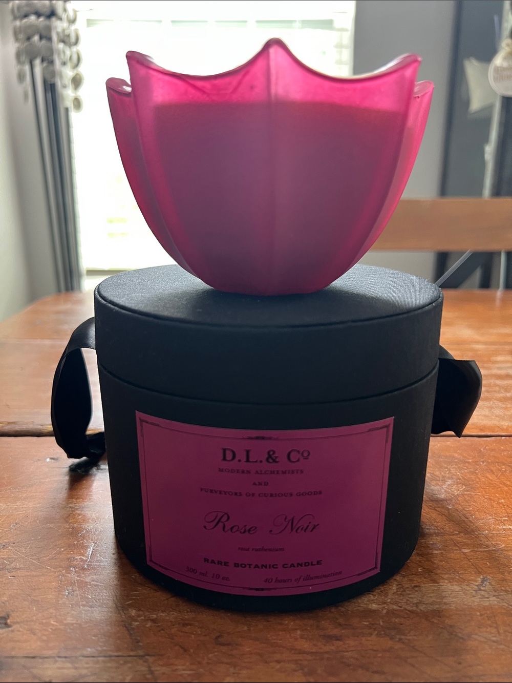 D.L. & Co. Rose Noir Candle in Black Box - 10 ounce, 40 hours